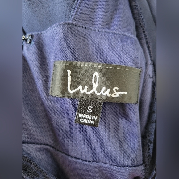 NWT Lulu's True Bliss Navy Blue Maxi Dress Size S - Picture 11 of 14